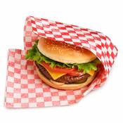 Gingham Red Printed 2-Open Sided Burger Bag 175x162x55mm Pack 1000 image