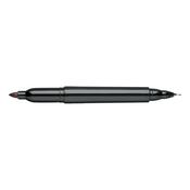 5 Star Twin Tip Permanent Marker 1.5mm and 0.4mm Line Black (Pack of 12) 102797