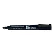 5 Star Permanent Marker Chisel Tip Xylene/Toluene-free Smear Proof Black (Pack of 12) 296034