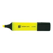 5 Star Highlighter Chisel Tip 1-5mm Line Yellow (Pack of 12) 296247