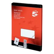 5 Star Office Multipurpose Labels Laser Copier Inkjet 99.1x34mm White (Pack of 1600 labels - 16 Labels per Sheet)