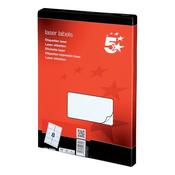 5 Star Office Multipurpose Labels Laser Copier Inkjet 99.1x67.7mm White (Pack of 800 labels - 8 Labels per Sheet)