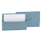 5 Star Recycled Half Flap Document Wallet Foolscap 250gsm Capacity 32mm Blue (Pack of 50) 297307