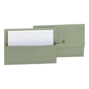 5 Star Recycled Half Flap Document Wallet Foolscap 250gsm Capacity 32mm Green (Pack of 50) 297331