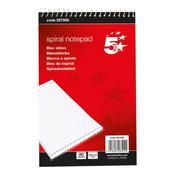 5 Star Spiral Shorthand Notebook Ruled 60gsm 160 Page 127x200mm Red/White (Pack of 10) 297595