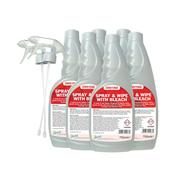 2Work Spray and Wipe with Bleach Trigger Spray 750ml (Pack of 6) 2W07245