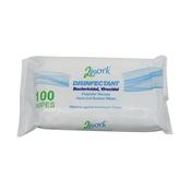 2Work Disinfectant Bactericidal Viricidal Wipes (Pack of 100) 2W07385 image