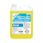 2Work Bactericidal Cleaner Disinfectant Deodoriser Lemon 5 Litre 2W85444