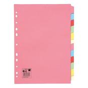 5 Star 12-Part Subject Divider A4 Recycled Card Multipunched 155gsm Assorted 330925