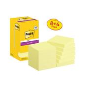Post-it Super Sticky 76x76mm 90 Sheets Canary Yellow Value Pack 8+4 FOC (Pack of 12) 654-SSCY-P8+4