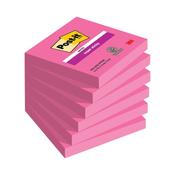 Post-it Notes Super Sticky 76x76mm Fuchsia 90 Sheets (Pack of 6) 654-6SS-PNK-EU image