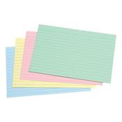 5 Star Record Cards Ruled Both Sides 152x102mm Assorted (Pack of 100) 406613