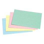 5 Star Record Cards Ruled Both Sides 127x76mm Assorted (Pack of 100) 40663X