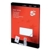 5 Star Multipurpose Labels Laser Copier Inkjet 63.5x46.6mm White (Pack of 1800 labels - 18 Labels per Sheet)