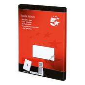 5 Star Office Multipurpose Labels Laser Copier and Inkjet 199.6x289.1mm White (Pack of 100 labels - 1 Label per Sheet)