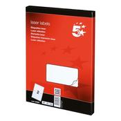 5 Star Office Multipurpose Labels Laser Copier and Inkjet 199.6x143.5mm White (Pack of 200 labels - 2 Labels per Sheet)