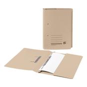5 Star Recycled Transfer Spring Pocket File Foolscap Mediumweight 285gsm Buff (Pack of 25) 423946