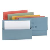 5 Star Recycled Half Flap Document Wallet Foolscap 250gsm Capacity 32mm Assorted (Pack of 50) 501785