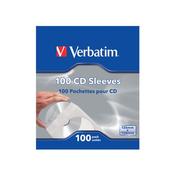 Verbatim CD/DVD Sleeves Paper (100 Pack) 49976 image