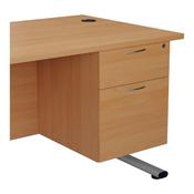Jemini 2 Drawer Fixed Pedestal 404x655x495mm Beech KF74411