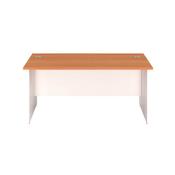 Jemini Rectangular Panel End Desk 1400x800x730mm Beech KF804703