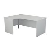 Jemini Radial Left Hand Panel End Desk 1600x1200x730mm White KF805038 image