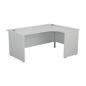 Jemini Radial Right Hand Panel End Desk 1600x1200x730mm White KF805090 image