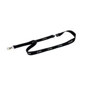 Durable Soft Textile STAFF Lanyard with Clip and Breakaway Black (Pack of 10) 823901 image