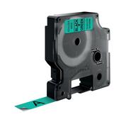 Dymo 45019 D1 LabelMaker Tape 12mm x 7m Black on Green S0720590