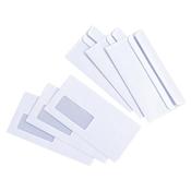 5 Star DL Window Wallet Envelope Press Seal 80gsm 110x220mm White (Pack of 1000) 638515