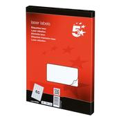 5 Star Office Multipurpose Labels Laser Copier Inkjet 38.1x21.2mm White (Pack of 6500 labels - 65 Labels per Sheet)