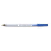 5 Star Ball Pen Medium 1mm Tip 0.4mm Line Clear Barrel Blue (Pack of 50) 901791