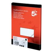 5 Star Office Multipurpose Labels Laser Copier Inkjet 105x42mm White (Pack of 1400 labels - 14 Labels per Sheet)