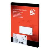 5 Star Office Multipurpose Labels Laser Copier Inkjet 105x71mm White (Pack of 800 labels - 8 Labels per Sheet)