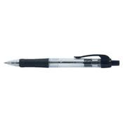 5 Star Retractable Grip Ball Pen Medium 1mm Tip 0.4mm Line Black (Pack of 10) 909965