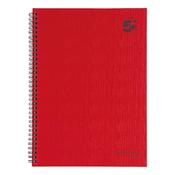 5 Star Wirebound Notebook Ruled 70gsm 160 Page A4 Red (Pack of 5) 912912