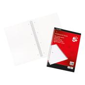 5 Star Wirebound Notebook Ruled Margin Perforated 4 Holes 100 Page A4 Red/White (Pack of 10) 912947