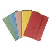 5 Star Recycled Half Flap Document Wallet A4 285gsm Capacity 32mm Assorted (Pack of 50) 913926