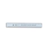 5 Star Ruler Plastic Shatter-resistant Metric/Imperial Markings 300mm Blue Tint (Pack of 10) 932693