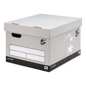 5 Star Storage Box with Lid Self-Assembly Extra Large 388x436x290mm Grey (Pack of 10) 934215