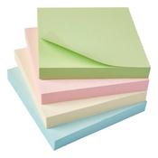 5 Star Recycled Re-Move Sticky Notes Repositionable 76x76mm Assorted Pastel (Pack of 12) 938187