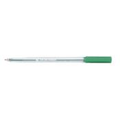 5 Star Ball Pen Medium 1mm Tip 0.7mm Line Clear Barrel Green (Pack of 20) 939915