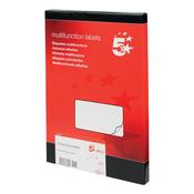 5 Star Multipurpose Labels Laser Copier Inkjet 99x93mm White (Pack of 600 labels - 6 Labels per Sheet)