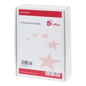 5 Star Office Multipurpose Labels Laser Copier Inkjet 99x34mm White (Pack of 8000 labels - 16 Labels per Sheet)