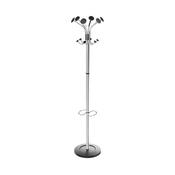 Alba Chromy Coat Stand 350x350x1790mm Chrome/Black PMCLASS image