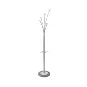 Alba Festival High Capacity Coat Stand with Umbrella Holder 350x350x1870mm Silver/White PMFESTY2BC image