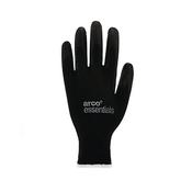 Arco Essentials Black PU-Coated Nylon Work Gloves Pairs 8 (Pack of 12) image