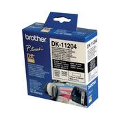 Brother Black on White Paper Multi Purpose Labels (Pack of 400) DK11204 image