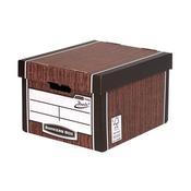 Bankers Box Premium Presto Storage Box Woodgrain (Pack of 10) 7250501 image