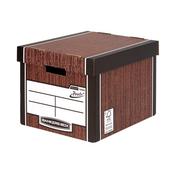 Bankers Box Premium Tall Storage Box Woodgrain (Pack of 5) 7260520